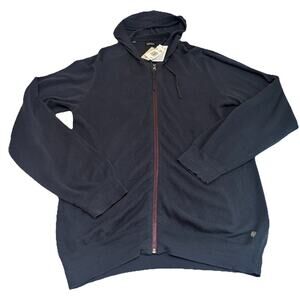 Buffalo David Bitton Wasolop Midnight Blue Full Zip Men's Hoodie Sweater XL NWT